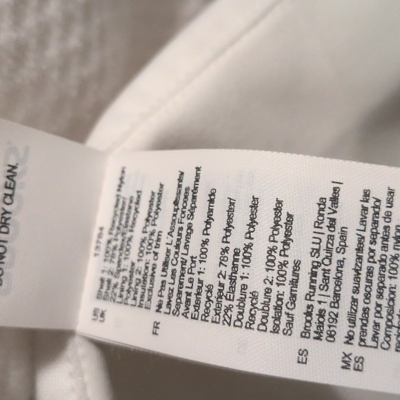 Brooks Running Womens Running Vest Size L White And Gray And Neon Yellow - Picture 7 of 7